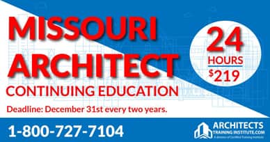 Missouri Architect 12/31 Renewal FAQ
